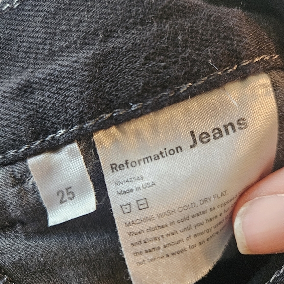 Reformation Soft Cotton Cargo Style Straight Leg Pant Size 25 - Picture 7 of 7